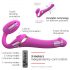 Strap-on-me M - pripenjalni vibrator z zračnimi impulzi (roza)