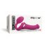 Strap-on-me M - zračni vibrator brez naramnic - srednji (roza) 