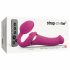 Strap-on-me M - pripenjalni vibrator z zračnimi impulzi (roza)