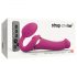 Strap-on-me M - pripenjalni vibrator z zračnimi impulzi (roza)