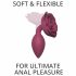 Love to Love Open Roses M - silikonski analni dildo (bordo) 