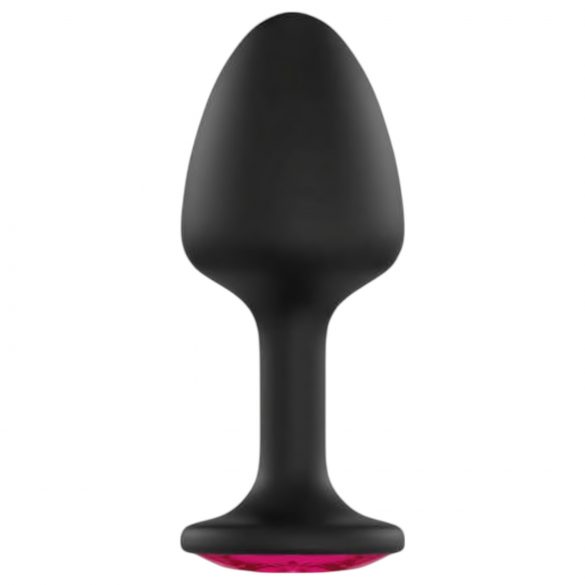 Dorcel Geisha Plug Ruby XL - analni čep z roza kamnom (črna)