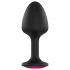 Dorcel Geisha Plug Ruby XL - analni čep z roza kamnom (črna)