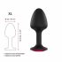 Dorcel Geisha Plug Ruby XL - roza analni dildo (črn) 