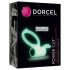 Dorcel - foszforescenčni vibracijski obroček za penis (bela)