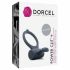 Dorcel Power Clit Plus - vibracijski obroček za penis na baterije (črn) 