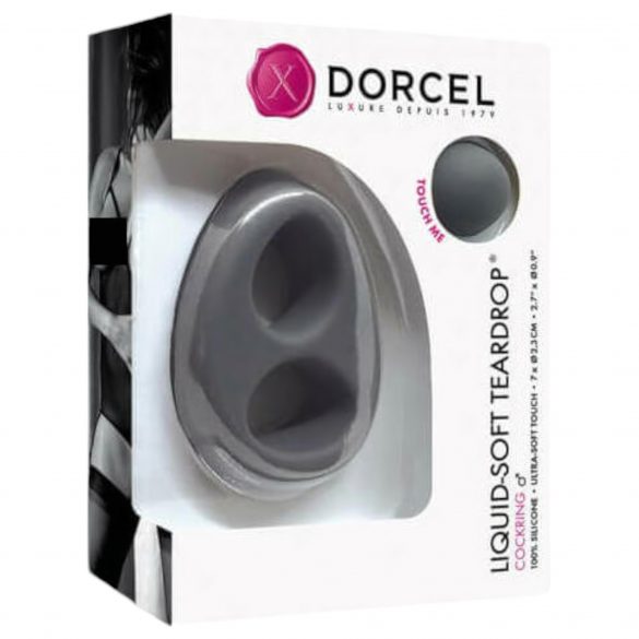 Dorcel Liquid-soft Teardrop - obroček za penis (siv) 