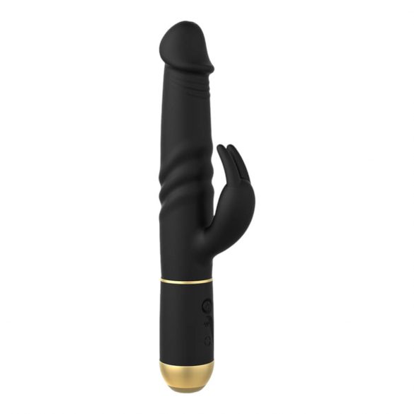 Dorcel Furious Rabbit 2.0 - vibrator z možnostjo polnjenja, potisni vibrator z bodicami (črn) 