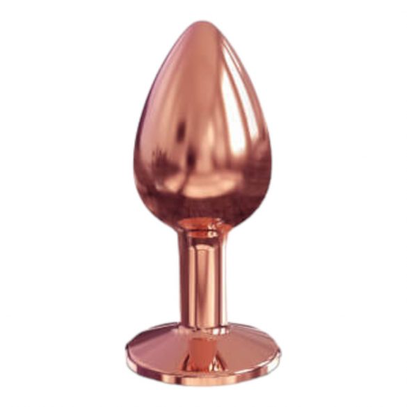 Dorcel Diamond Plug S - aluminijasti analni dildo - majhen (rožnato zlato) 