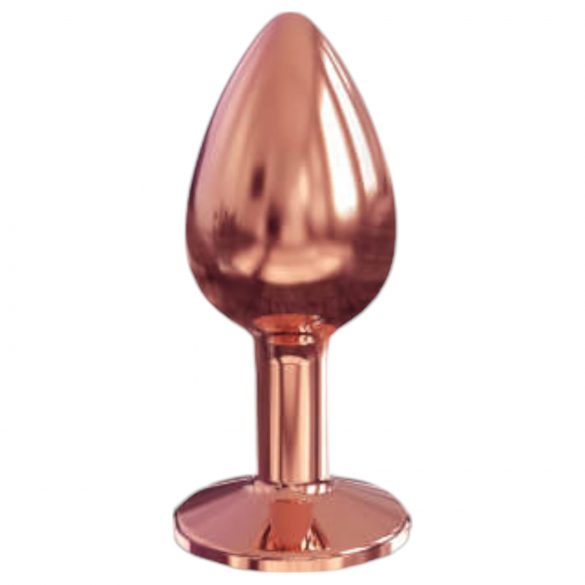 Dorcel Diamond Plug S - aluminijasti analni čep - majhen (rožnato zlata barva)