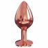 Dorcel Diamond Plug M - aluminijasti analni dildo - srednji (roza zlato) 