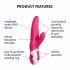 Satisfyer Mr. Rabbit - vodoodporen vibrator s paličico za polnjenje (roza) 