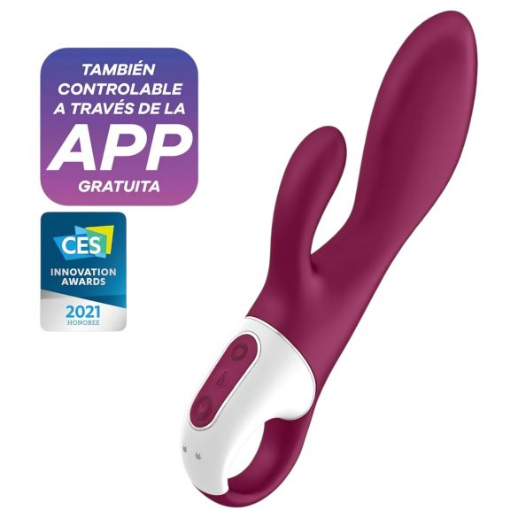 Satisfyer Heated Affair - vibrator s čepastimi ročicami, ki ga je mogoče ponovno napolniti, ogrevan (rdeč) 