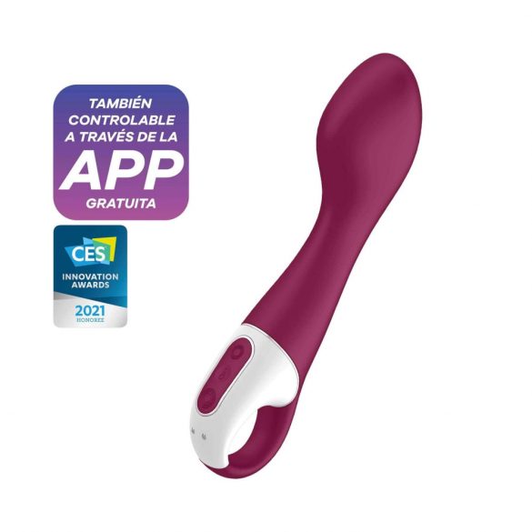 Satisfyer Hot Spot - vibrator za segrevanje točke G, ki ga je mogoče ponovno napolniti (rdeč) 