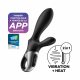 Satisfyer Heat Climax Plus - pametni, grelni analni vibrator z vzvodom (črn) 