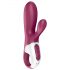 Satisfyer Hot Bunny - pametni vibrator z grelnim nastavkom za klitoris (rdeč)