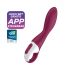 Satisfyer Heated Thrill - pametni ogrevani vibrator za polnjenje (rdeča) 