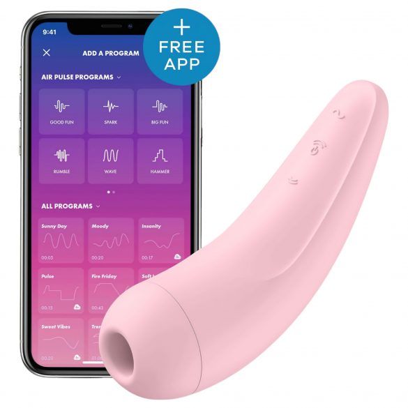 Satisfyer Curvy 2+ - pametni, vodoodporni klitorisni vibrator z možnostjo polnjenja (roza) 