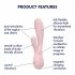 Satisfyer Mono Flex - pametni vodoodporni vibrator za polnjenje (svetlo roza) 