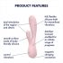 Satisfyer Mono Flex - pametni vodoodporni vibrator (svetlo roza)