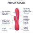 Satisfyer Mono Flex - pametni vodoodporni vibrator za polnjenje (rdeča) 