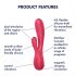 Satisfyer Mono Flex - pametni vodoodporni vibrator (rdeč)