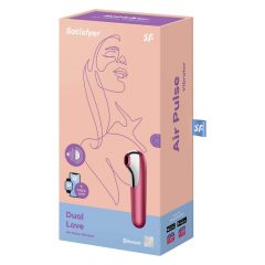   Satisfyer Dual Love - pametni, vodoodporni vaginalni in klitorisni vibrator, ki ga je mogoče ponovno napolniti (rdeč)