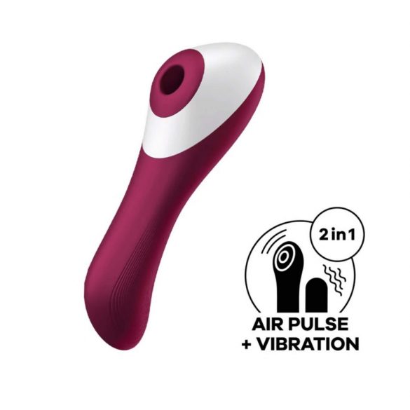 Satisfyer Dual Crush - vaginalni in klitorisni vibrator za ponovno polnjenje (rdeč) 