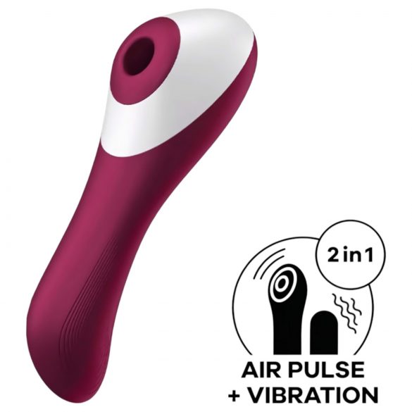 Satisfyer Dual Crush - polnilni vaginalni in klitoralni vibrator (rdeč)