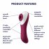 Satisfyer Dual Crush - vaginalni in klitorisni vibrator za ponovno polnjenje (rdeč) 