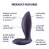 Satisfyer Power Plug - pametni analni vibrator (vijoličen)