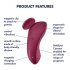 Satisfyer Sexy Secret - pametna vodoodporna hlačne vibrator (bordo)