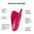 Satisfyer High Fly - Vodoodporni klitorisni vibrator na baterije (magenta) 