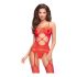 Penthouse Hot Nightfall - cik-cak, odprt, komplet za dekolte (rdeča)  - XL