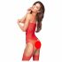 Penthouse Hot Nightfall - cik-cak, odprt, komplet za dekolte (rdeča)  - XL