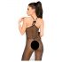 Penthouse Love on Fire - sijoč prosojen bodystocking s tangicami (črna) - M/L