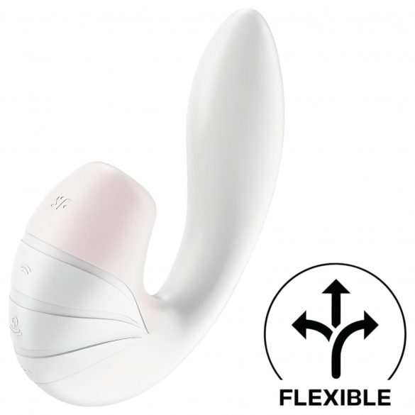 Satisfyer Supernova - vibrator 2v1 z možnostjo polnjenja (bela) 