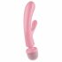 Satisfyer Triple Lover - masažni vibrator za točko G in masažni vibrator (roza)