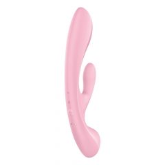   Satisfyer Triple Oh - vibrator s paličico za polnjenje (roza)