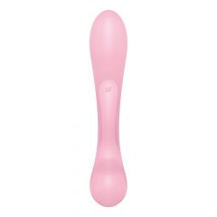   Satisfyer Triple Oh - vibrator s paličico za polnjenje (roza)