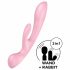 Satisfyer Triple Oh - vibrator s paličico za polnjenje (roza) 