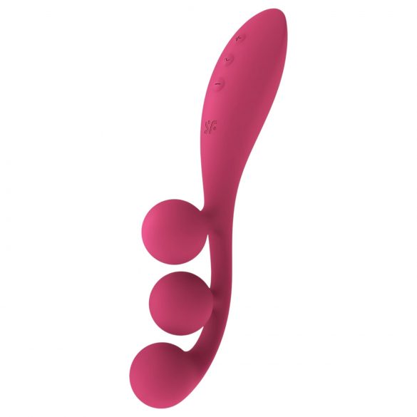 Satisfyer Tri Ball 1 - akumulatorski, multifunkcijski vibrator (rdeč)