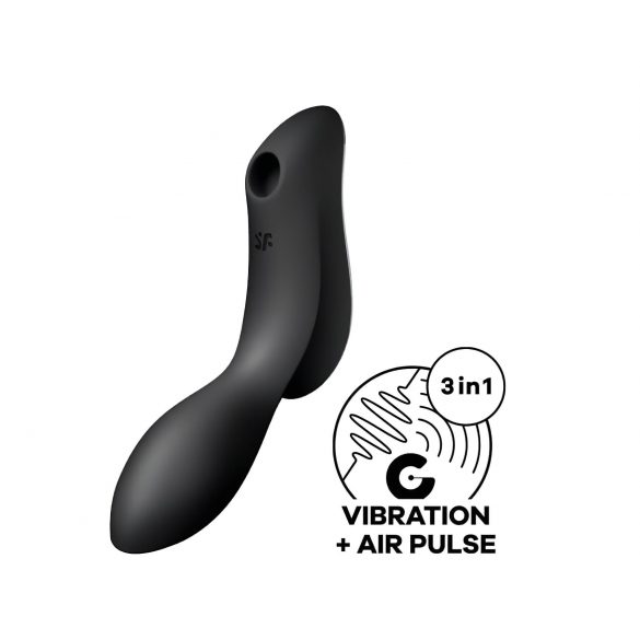 Satisfyer Curvy Trinity 2 - Vaginalni in klitorisni vibrator z možnostjo polnjenja (črn) 