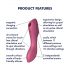 Satisfyer Curvy Trinity 3 - polnilni zračni 2v1 vibrator (rdeč)