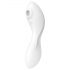 Satisfyer Curvy Trinity 5+ - pameten zračni 2v1 vibrator (bela)