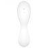 Satisfyer Curvy Trinity 5+ - pameten zračni 2v1 vibrator (bela)