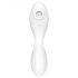 Satisfyer Curvy Trinity 5+ - pameten zračni 2v1 vibrator (bela)