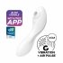 Satisfyer Curvy Trinity 5+ - pametni vibrator 2v1 za polnjenje (bela) 