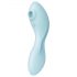 Satisfyer Curvy Trinity 5+ - pameten vibracijski stimulator s 2v1 zračnimi valovi (moder)