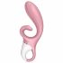 Satisfyer Hug Me - pametni vibrator s paličico za polnjenje (roza) 